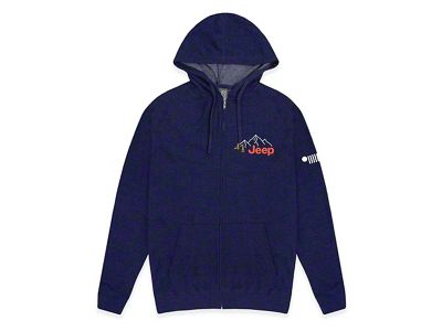 Detroit Shirt Company Men's Jeep Never Stop Exploring Hoodie; Denim