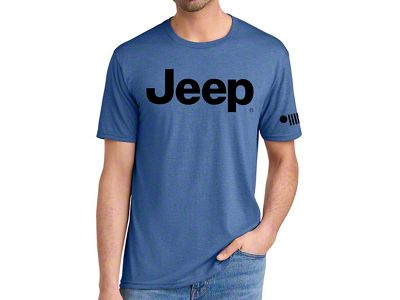 Detroit Shirt Company Men's Jeep Text T-Shirt; Military Green