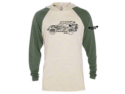 Detroit Shirt Company Men's Outdoor Hooded Shirt; Moss Green