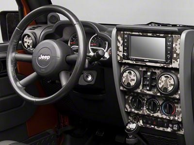 SEC10 Dash Overlay Kit; Digital Gray Camo (07-10 Jeep Wrangler JK)