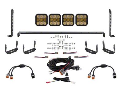 Diode Dynamics SS5 Sport 4-Pod Stealth Grille Light Bar Kit; Yellow Combo (14-24 4Runner, Excluding Limited & Nightshade)