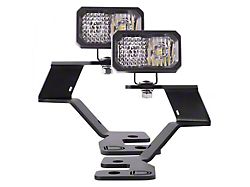 Diode Dynamics Stage Series SS2 Pro Backlit LED Ditch Light Kit; White Combo (21-25 Bronco Sport)