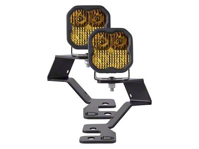 Diode Dynamics Stage Series SS3 Pro Backlit LED Ditch Light Kit; Yellow Combo (21-25 Bronco Sport)