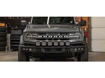 Diode Dynamics SS5 Sport 6-Pod CrossLink Grille Light Bar Kit; Yellow Combo (21-25 Bronco w/ Modular Front Bumper)