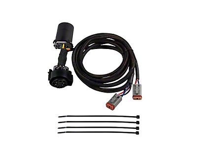 CURT 58155 Heavy-Duty 7-Pin RV Blade Trailer Wiring Harness Connector - Vehicle Side, Black