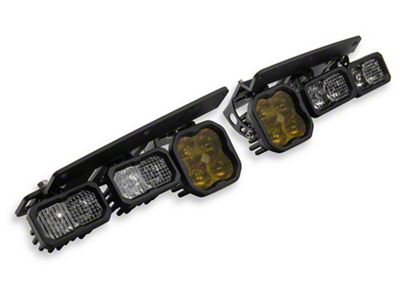Diode Dynamics Stage Series Pro Fog Light Pocket Kit; Yellow (21-25 Bronco w/ Modular Front Bumper)