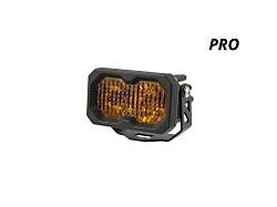 Diode Dynamics Stage Series C2 2.0 Pro Standard LED Pod Light with Amber Backlight; Yellow Flood (Universal; Some Adaptation May Be Required)