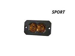 Diode Dynamics Stage Series C2 2.0 Sport Flush Mount LED Pod Light with Amber Backlight; Yellow Flood (Universal; Some Adaptation May Be Required)
