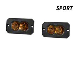 Diode Dynamics Stage Series C2 2.0 Sport Flush Mount LED Pod Lights with Amber Backlight; Yellow Combo/Driving (Universal; Some Adaptation May Be Required)
