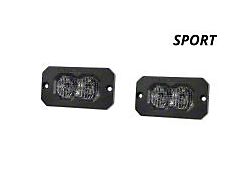 Diode Dynamics Stage Series C2 2.0 Sport Flush Mount LED Pod Lights with Red Backlight; White Flood (Universal; Some Adaptation May Be Required)