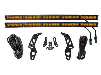 Diode Dynamics SS30 30-Inch Bumper Mount Dual LED Light Bar Kit; Amber Driving (20-25 Jeep Gladiator JT)