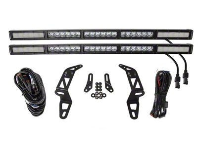 Diode Dynamics SS30 30-Inch Bumper Mount Dual LED Light Bar Kit; White Combo (20-25 Jeep Gladiator JT)