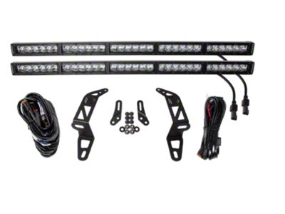 Diode Dynamics SS30 30-Inch Bumper Mount Dual LED Light Bar Kit; White Driving (20-25 Jeep Gladiator JT)