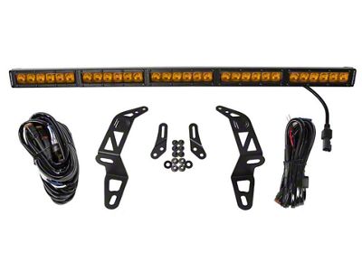 Diode Dynamics SS30 30-Inch Bumper Mount Single LED Light Bar Kit; Amber Driving (20-25 Jeep Gladiator JT)
