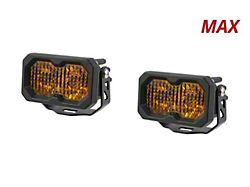 Diode Dynamics Stage Series C2 2.0 Max Standard LED Pod Lights with Amber Backlight; Yellow Flood (Universal; Some Adaptation May Be Required)