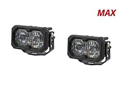 Diode Dynamics Stage Series C2 2.0 Max Standard LED Pod Lights with Amber Backlight; White Spot (Universal; Some Adaptation May Be Required)