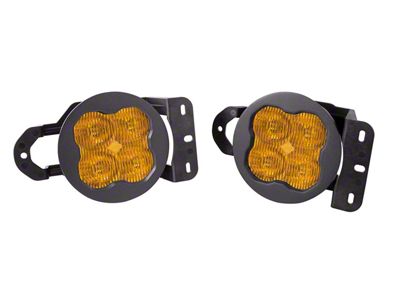 Diode Dynamics SS3 Max Type MS ABL LED Fog Light Kit; Yellow SAE Fog (18-25 Jeep Wrangler JL Sport)