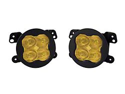 Diode Dynamics SS3 Pro Type MR ABL LED Fog Light Kit; Yellow SAE Fog (07-18 Jeep Wrangler JK 10th Anniversary, Hard Rock; 18-26 Jeep Wrangler JL Rubicon w/ Steel Front Bumper)