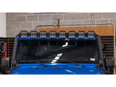 Diode Dynamics SS5 Pro CrossLink Windshield Light Bar Kit; White Combo (07-18 Jeep Wrangler JK)