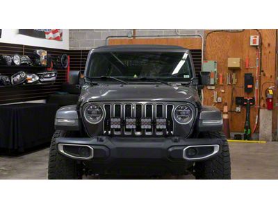 Diode Dynamics SS5 Sport 4-Pod CrossLink Grille Light Bar Kit; White Combo (18-25 Jeep Wrangler JL)