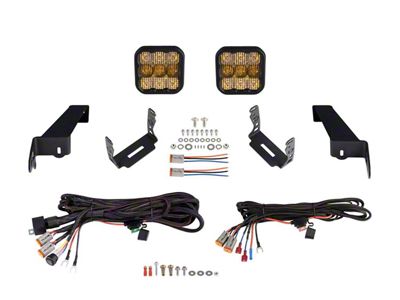 Diode Dynamics SS5 Sport Bumper LED Pod Light Kit; Yellow Combo (18-25 Jeep Wrangler JL)