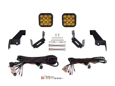 Diode Dynamics SS5 Sport Bumper LED Pod Light Kit; Yellow Driving (18-25 Jeep Wrangler JL)