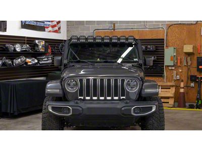 Diode Dynamics SS5 Sport CrossLink Windshield Light Bar Kit; White Combo (18-25 Jeep Wrangler JL, Excluding 4xe & Rubicon 392)