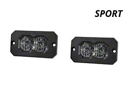 Diode Dynamics Stage Series C2 2.0 Sport Flush Mount LED Pod Lights with Red Backlight; White Combo/Driving (Universal; Some Adaptation May Be Required)