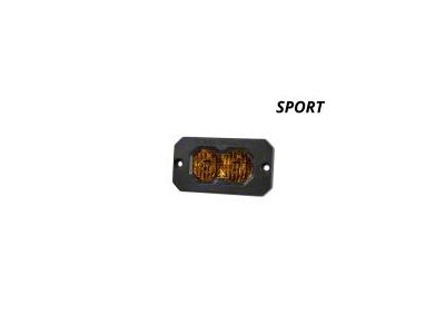 Diode Dynamics Stage Series C2 2.0 Sport Flush Mount LED Pod Light with Amber Backlight; Yellow Flood (Universal; Some Adaptation May Be Required)