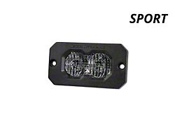Diode Dynamics Stage Series C2 2.0 Sport Flush Mount LED Pod Light with Red Backlight; White Flood (Universal; Some Adaptation May Be Required)