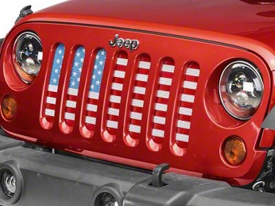 Grille Insert; Old Glory (07-18 Jeep Wrangler JK)