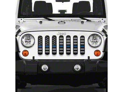 Grille Insert; American Tactical Back the Blue (07-18 Jeep Wrangler JK)