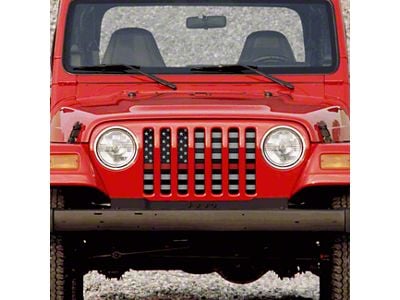 Grille Insert; American Tactical Back the Red (97-06 Jeep Wrangler TJ)