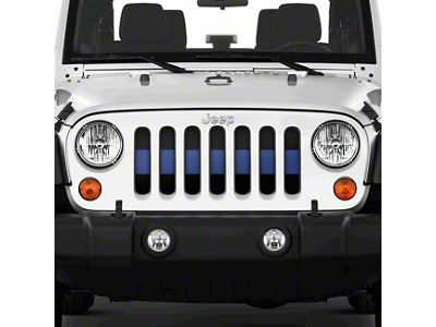 Grille Insert; Black the Blue (07-18 Jeep Wrangler JK)