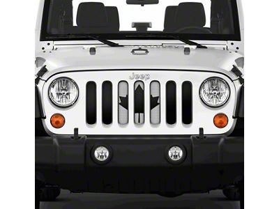 Grille Insert; Canadian Black and White (07-18 Jeep Wrangler JK)