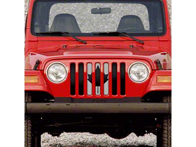 Grille Insert; Canadian Black and White (97-06 Jeep Wrangler TJ)