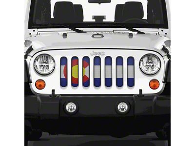 Grille Insert; Colorado State Flag (07-18 Jeep Wrangler JK)