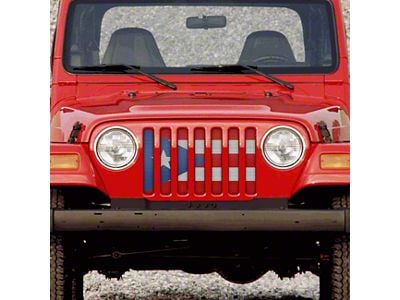 Grille Insert; Puerto Rico Flag (97-06 Jeep Wrangler TJ)