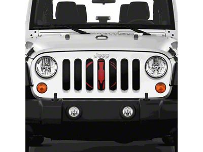Grille Insert; Red Warrior (07-18 Jeep Wrangler JK)