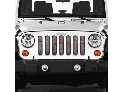 Grille Insert; Splatter Red Paint (07-18 Jeep Wrangler JK)