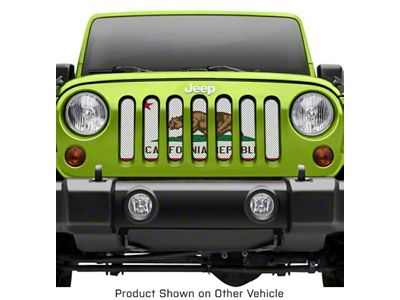 Grille Insert; California State Flag (18-25 Jeep Wrangler JL w/o TrailCam)