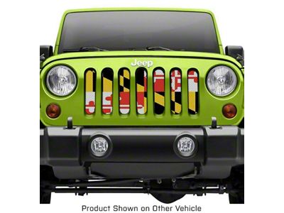 Grille Insert; Maryland State Flag (18-25 Jeep Wrangler JL w/o TrailCam)