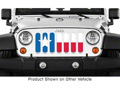Grille Insert; Texas State Flag (18-25 Jeep Wrangler JL w/o TrailCam)