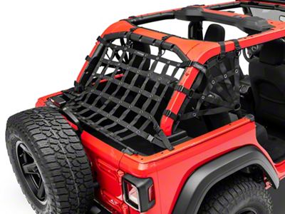 Dirty Dog 4x4 3-Piece Rear Spider Netting Kit (18-25 Jeep Wrangler JL 4-Door)