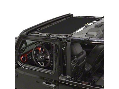 Dirty Dog 4x4 Front and Rear Seat Sun Screen (18-25 Jeep Wrangler JL 2-Door)
