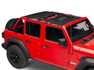 Dirty Dog 4x4 Front and Rear Seat Sun Screen (18-23 Jeep Wrangler JL 4-Door)