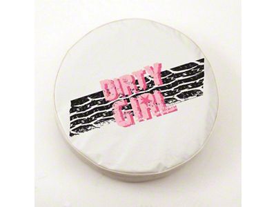 Dirty Girl Treads Spare Tire Cover; White (66-18 Jeep CJ5, CJ7, Wrangler YJ, TJ & JK)