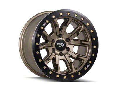 Dirty Life DT-1 Matte Gold 6-Lug Wheel; 17x9; -12mm Offset (25-26 4Runner)