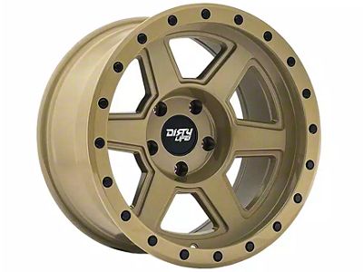 Dirty Life Compound Desert Sand 6-Lug Wheel; 17x9; -12mm Offset (22-25 Bronco Raptor)