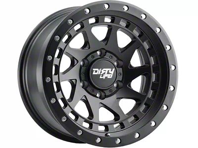 Dirty Life Enigma Pro Matte Black 6-Lug Wheel; 17x9; -12mm Offset (21-25 Bronco, Excluding Raptor)